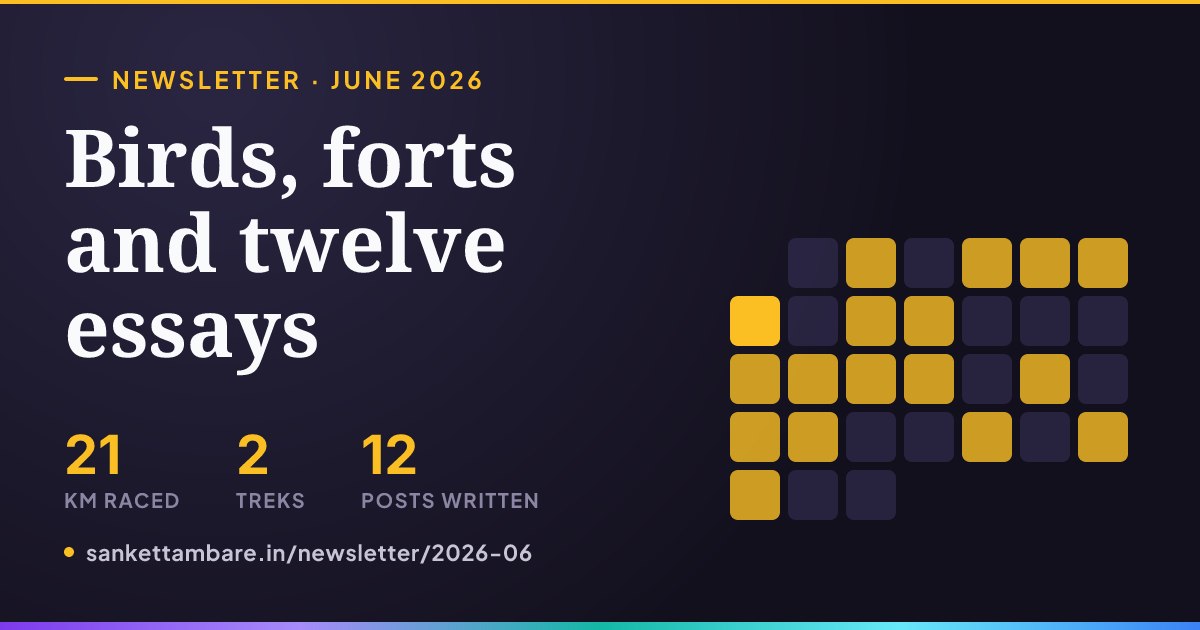 Birds, forts and twelve essays — June 2026
