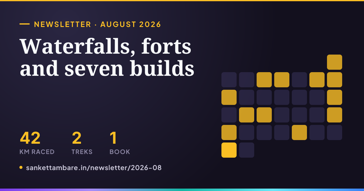 Waterfalls, forts and seven builds — August 2026