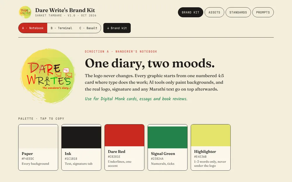 Dare Write's Brand Kit